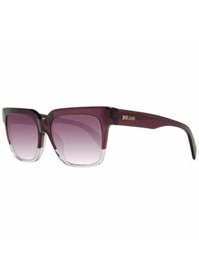 Just Cavalli Burgundy to Clear Gradient Square Sunglasses